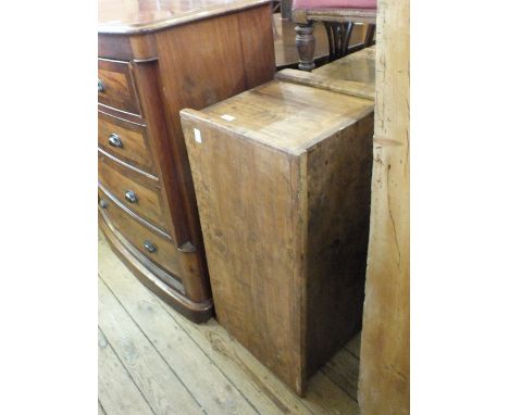 A Victorian Pine blanket chest and a Mahogany standard lamp