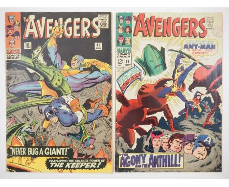 AVENGERS #31 &amp; 46 (2 in Lot) - (1966/1967 - MARVEL - US &amp; UK Price Variant) - Includes the first appearance of Whirlw