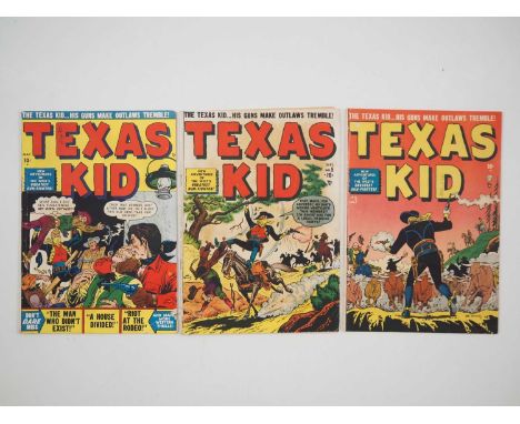 TEXAS KID #3, 5, 7 (1951/1952 - ATLAS) - With cover art by Joe Maneely - Flat/Unfolded