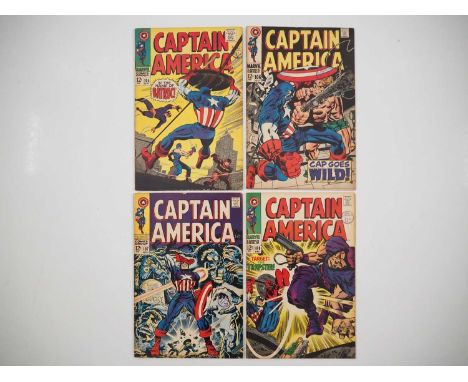 CAPTAIN AMERICA #105, 106, 107, 108 (4 in Lot) - (1968 - MARVEL) - Includes the first appearance of Doctor Faustus - Flat/Unf