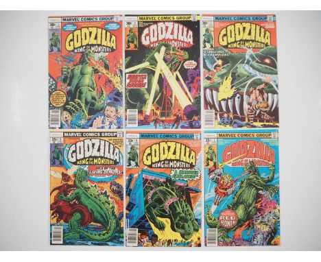 GODZILLA #1, 2, 3, 5, 6, 7 (6 in Lot) - (1977/1978 - MARVEL) - First US comic book appearance for Toho's famous monster - Nic