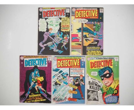 DETECTIVE COMICS #343, 344, 345, 346, 347 (5 in Lot) - (1965/1966 - DC) - Includes the first appearance of Blockbuster with c