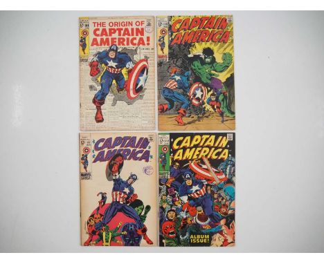 CAPTAIN AMERICA #109, 110, 111, 112 (4 in Lot) - (1969 - MARVEL) - Origin retold + first appearance of Madame Hydra + Rick Jo