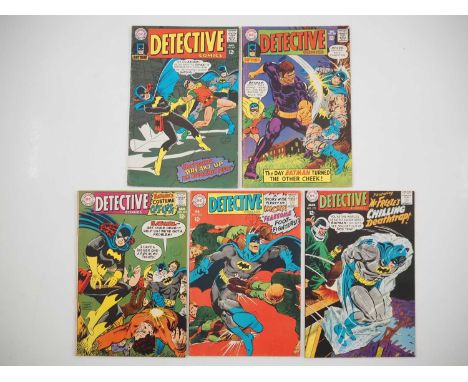 DETECTIVE COMICS #369, 370, 371, 372, 373 (5 in Lot) - (1967/1968 - DC) - Includes the first team-up of Batgirl and Robin + t
