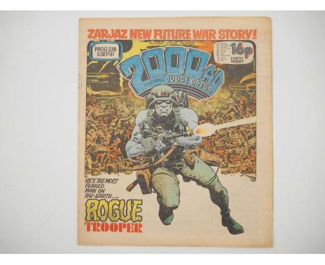 2000 AD PROG #228 - (1981 - IPC) - The first appearance of Rogue Trooper - Flat/Unfolded - a photographic condition report is