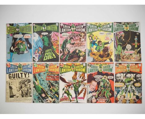 GREEN LANTERN #74, 75, 77, 78, 79, 80, 81, 82, 83, 84 (10 in Lot) - (1970/1971 - DC) - Includes the second issue of the team-