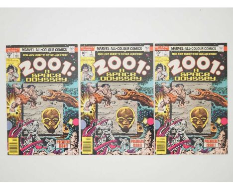 2001: A SPACE ODYSSEY LOT (3 in Lot) - (1976 - MARVEL - UK Price Variant) 3 x issue #1 - the first of the series which offici