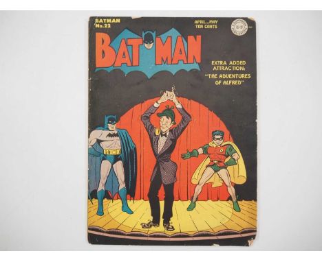 BATMAN #22 (1944 - DC) - First cover appearance and first solo story featuring Alfred - Dick Sprang cover with interior penci