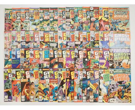GHOST RIDER #9, 10(x2), 11, 12(x2), 14 - 36, 39 - 58, 60, 63, 64 (52 in Lot) - (1974/1982 - MARVEL - US &amp; UK Price Varian