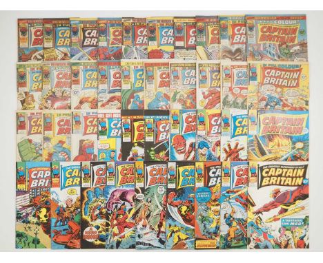 CAPTAIN BRITAIN #1 to 39 - (39 in Lot) - (1976/77 - BRITISH MARVEL) - Complete 39 issue unbroken run from #1 (13/10/1976) to 