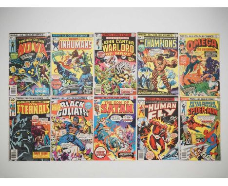 MARVEL FIRST ISSUE LOT (10 in Lot) - Includes NOVA #1 (1976) + INHUMANS #1 (1975) + JOHN CARTER, WARLORD OF MARS #1 (1977) + 