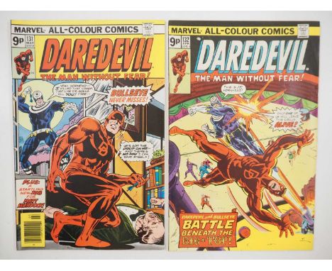 DAREDEVIL #131 &amp; 132 - (2 in Lot) - (1976 - MARVEL - UK Price Variant) - First &amp; Second appearance and Origin of Bull