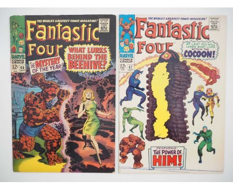 FANTASTIC FOUR #66 &amp; 67 (2 in Lot) - (1967 - MARVEL) - First cameo appearance and origin of HIM, later known as Adam Warl