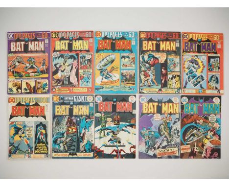 BATMAN #256, 257, 258, 259, 260, 261, 262, 263, 264, 265 (10 in Lot) - (1974/1975 - DC) - Includes the first mention of Arkha