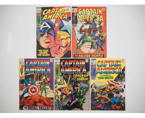 CAPTAIN AMERICA #114, 118, 119, 120, 121 (5 in Lot) - (1969/1970 - MARVEL) - Includes the second appearance of the Falcon + t