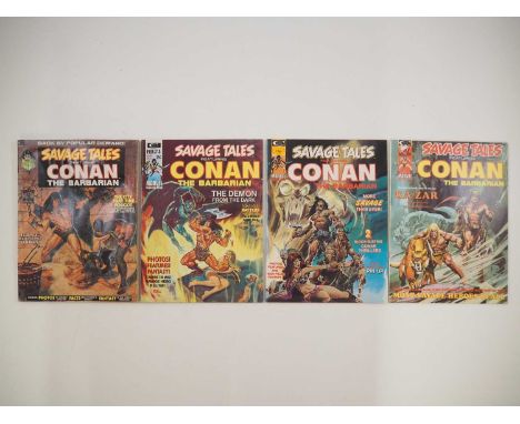 SAVAGE TALES #2, 3, 4, 5 (4 in Lot) - (1973/1974 - MARVEL) - Includes the first appearance of Valeria - With cover art by Joh