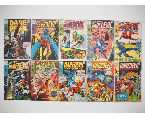 DAREDEVIL #47, 48, 49, 51, 52, 54, 56, 67, 71, 72 (10 in Lot) - (1969/1971 - MARVEL - US &amp; UK Price Variant) - Includes t