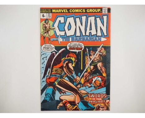 CONAN THE BARBARIAN #23 - (1973 - MARVEL - UK Price Variant) - First cameo appearance of Red Sonja - Barry Windsor Smith, Sal