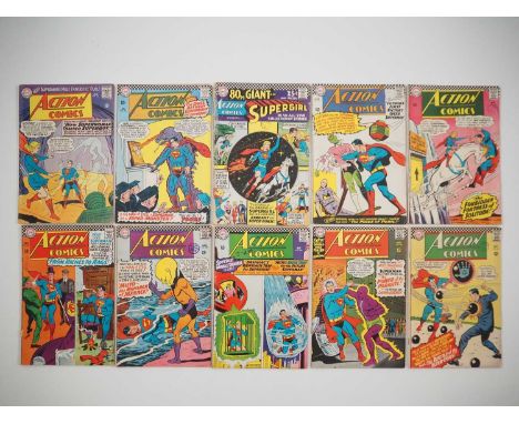 ACTION COMICS #332, 333, 334, 335, 336, 337, 338, 339, 340, 341 (10 in Lot) - (1966 - DC) - Includes the first appearance of 