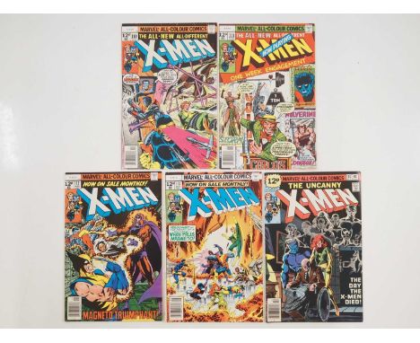 UNCANNY X-MEN #110, 111, 112, 113, 114 - (5 in Lot) - (1978 - MARVEL - US &amp; UK Price Variant) - First use of "Uncanny" in