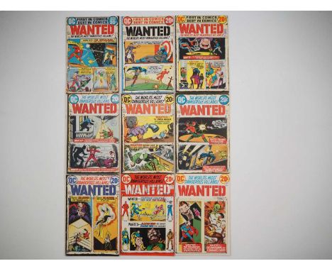 WANTED: THE WORLD'S MOST DANGEROUS VILLAINS #1, 2, 3, 4, 5, 6, 7, 8, 9 (9 in Lot) - (1972/1973 - DC) - Full complete run and 