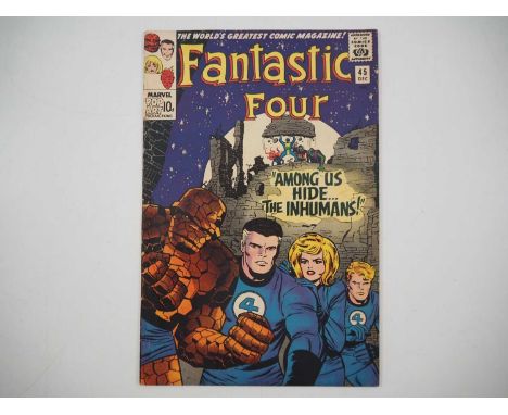 FANTASTIC FOUR #45 - (1965 - MARVEL - UK Price Variant) - First appearance of the Inhumans (Black Bolt, Crystal, Karnak, Trit