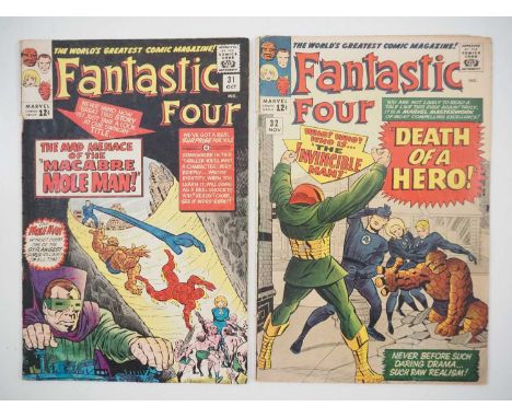 FANTASTIC FOUR #31 &amp; 32 (2 in Lot) - (1964 - MARVEL) - Includes the first appearance and death of Dr. Franklin Storm - Ja