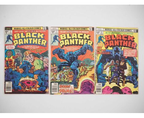 BLACK PANTHER #1, 7, 8 (3 in Lot) - (1977/1978 - MARVEL - UK Price Variant) - HOT Character + First appearance in own solo ti