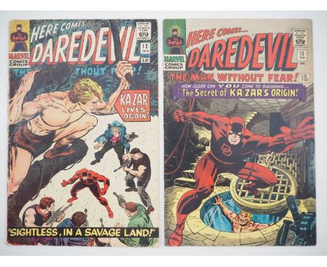 DAREDEVIL #12 &amp; 13 (2 in Lot) - (1966 - MARVEL - US &amp; UK Price Variant) - Includes the first appearance of the Plunde