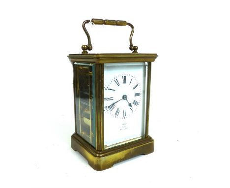 A Pariss of Rugby carriage clock with case; 13.5cm high.