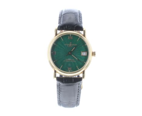 Ulysee Nardin San Marco 18ct Chronometer automatic gentleman's wristwatch, ref. 131-88-9, no. 58xx, green guilloche enamel di