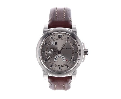 Carl F. Bucherer Patravi Calendar automatic stainless steel gentleman's wristwatch, ref. 00.10629.08.63.01, no. 11.x2x3, circ