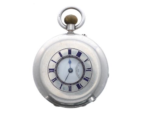Charles Frodsham &amp; Co. silver keyless lever half hunter pocket watch, London 1896, three-quarter plate gilt adjusted move