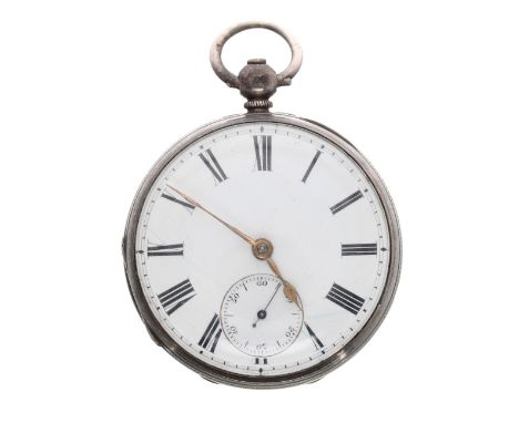 Victorian silver fusee lever pocket watch, London 1860, the movement signed T.J. Mercer, no. 9067, with engraved balance cock