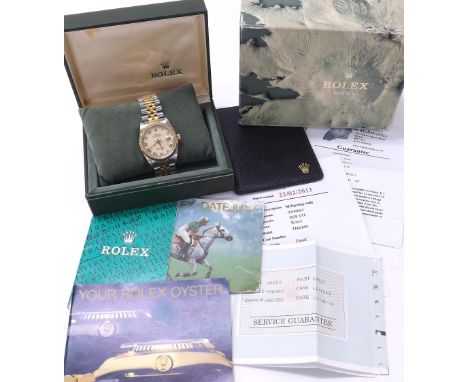 Rolex Oyster Perpetual Datejust gold and stainless steel gentleman's bracelet watch, ref. 16233, circa 1989, serial no. L64xx