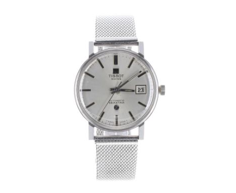 Tissot Seastar automatic stainless steel gentleman's bracelet watch, ref. 44521-5, movement no. 16184406, circular silvered d