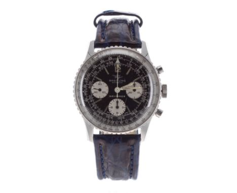 Breitling Navitimer chronograph stainless steel gentleman's wristwatch, ref. 806, circa 1966, serial no. 106xxxx, circular bl