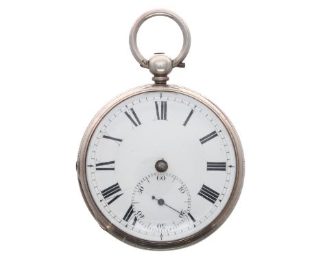 Victorian silver fusee lever pocket watch, London 1858, the movement signed J M French, Royal Exchange, London, no. 4962, the