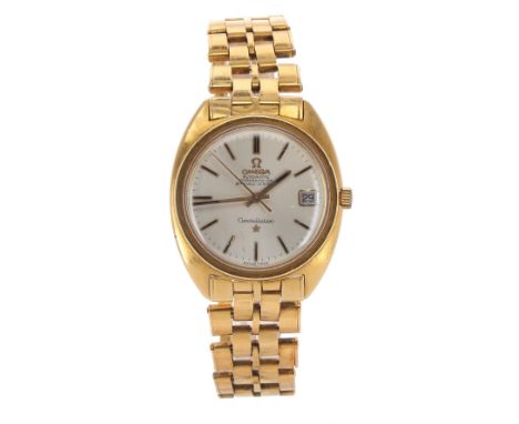 Omega Constellation Chronometer automatic 18ct gentleman's bracelet watch, ref. 1685416, circa 1968, serial no. 2643xxxx, cir