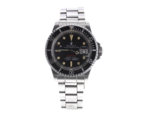 Rolex Oyster Perpetual Date 'Single Red' Submariner stainless steel gentleman's bracelet watch, ref. 1680, circa 1972 , seria