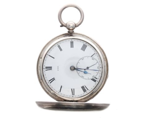 Silver fusee lever hunter pocket watch, London 1856, the movement signed Savory &amp; Sons, Cornhill, London, no. 8901, with 