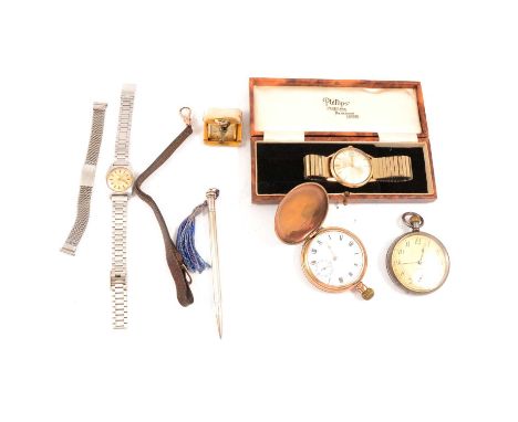 Rotary gold case wristwatch, 9ct case 93044, h/m London 1966, movement 1702/03. strap 9ct rose gold buckle, London 1910, 9ct 