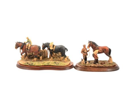 Border Fine Arts Coming Home; and Country ArtistsFfarrier, K Sherwin, 1986; both on wooden stands.Qty: 2