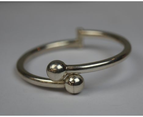 Heavy silver torque bangle