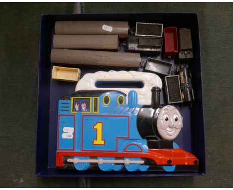 Thomas the Tank Engine carry case together with train carriages 