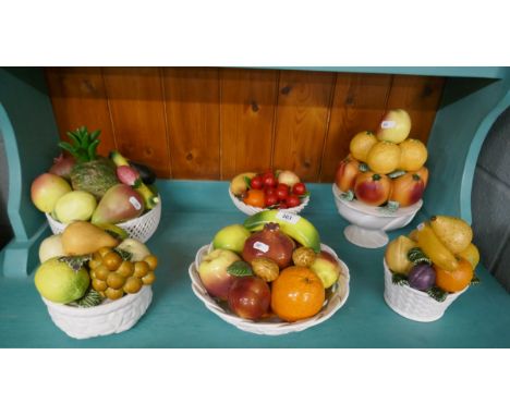 Collection of ceramic fruit baskets 