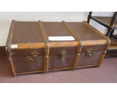 Fitted antique steamer trunk 