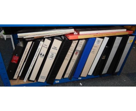 Heraldry.- Numerous journals and items of Heraldic research, hand written typed, etc,  (one shelf and bag).