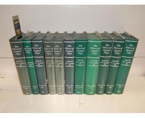 Latham (Robert ed.). The Diary of Samuel Pepys, 11 vol, publishers cloth, dust jacket, 4to, 1970 to 1983.