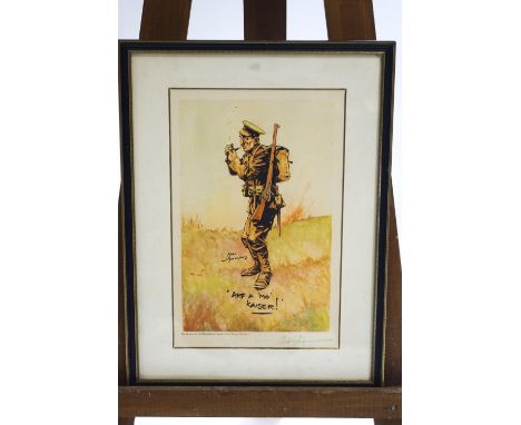 Bert Thomas, 'Arf A Mo' Kaiser', pencil print, signed lower right, 39cm x 25cm